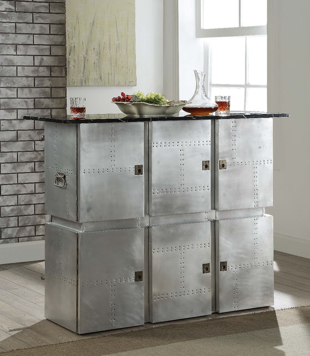 Brancaster - Bar Table With Marble Top - Aluminum - Urban Living Furniture (Los Angeles, CA)