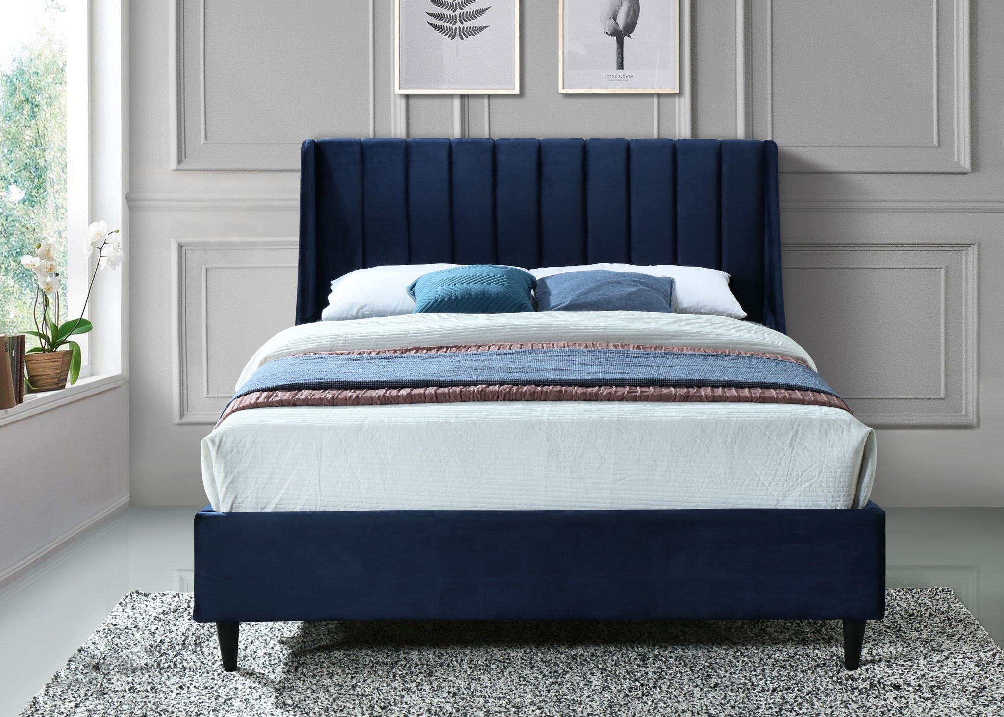 Eva - Velvet Bed - Urban Living Furniture (Los Angeles, CA)