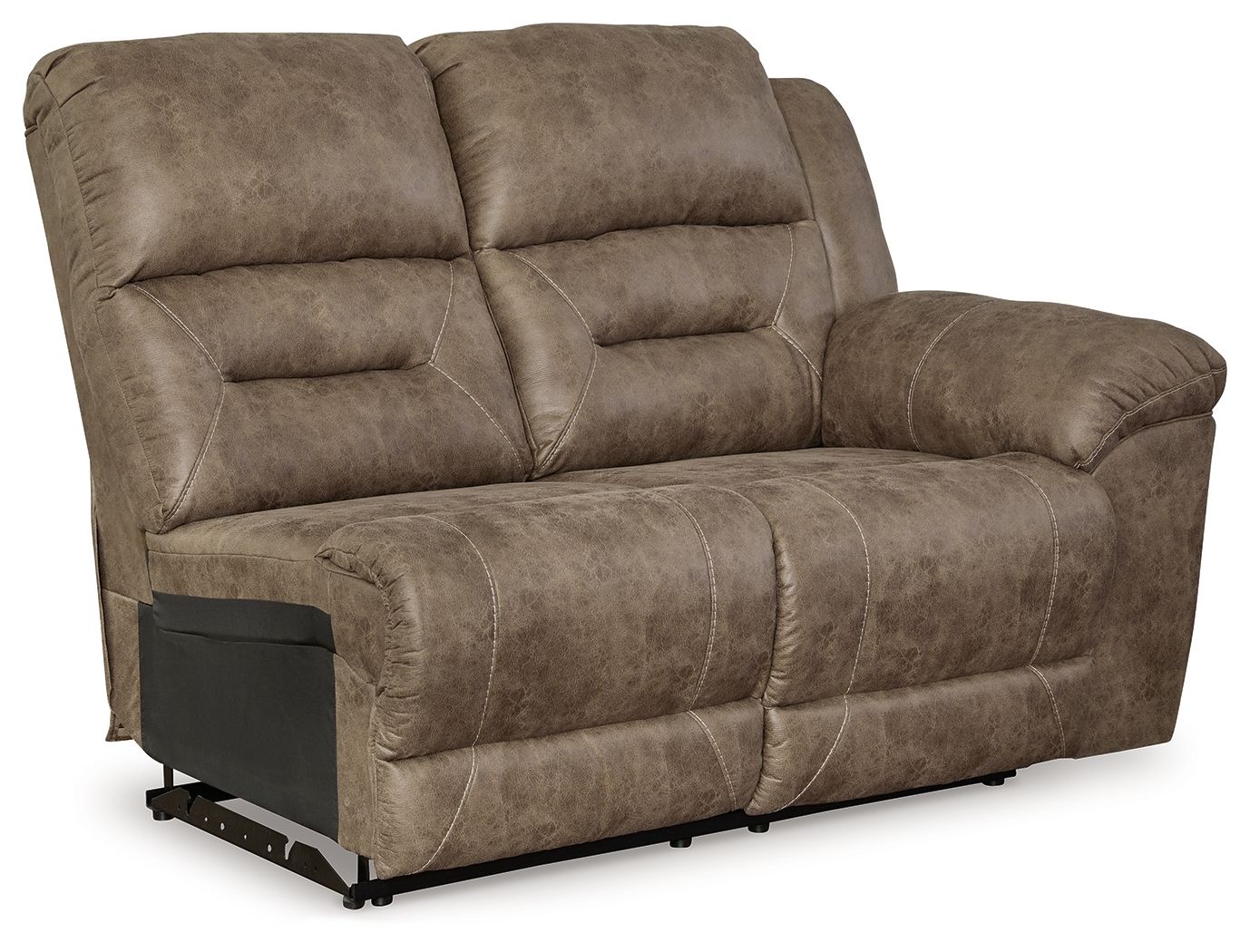Ravenel - Raf Reclining Power Loveseat - Faux Leather - Fossil