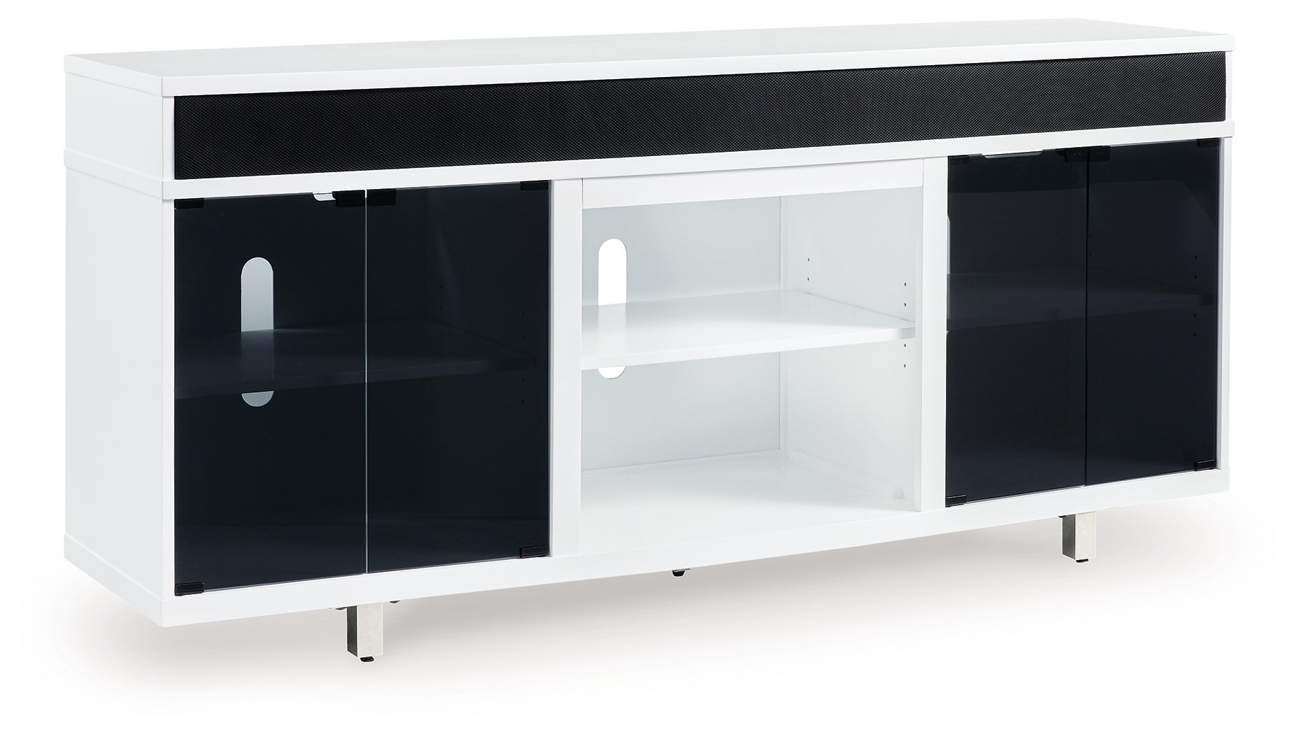 Gardoni - White / Black - XL TV Stand With Fireplace Option - Urban Living Furniture (Los Angeles, CA)