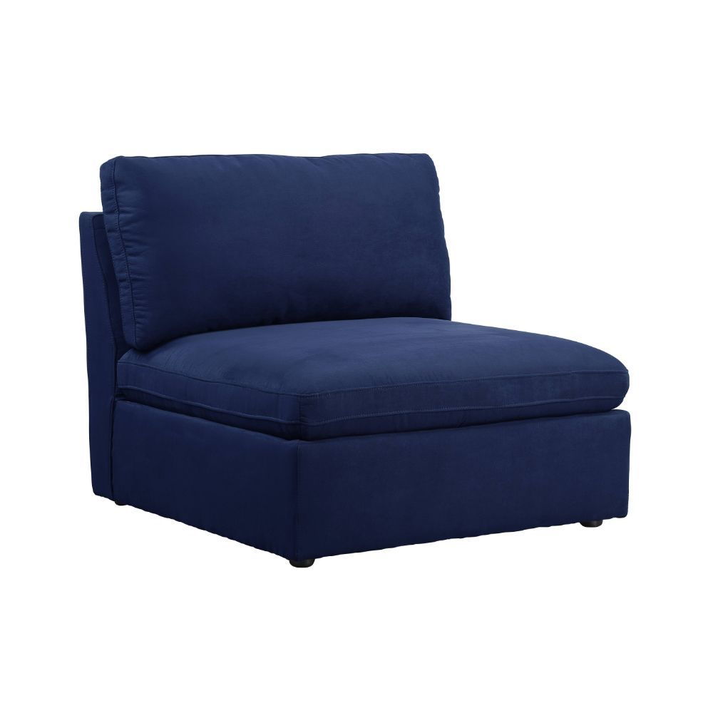 Crosby - Modular Armless Chair - Blue Fabric - Urban Living Furniture (Los Angeles, CA)