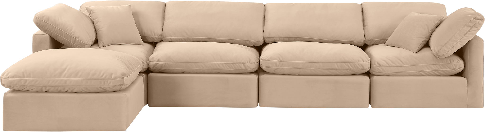 Indulge - Velvet 5 Piece Modular Sectional With Chaise - Urban Living Furniture (Los Angeles, CA)