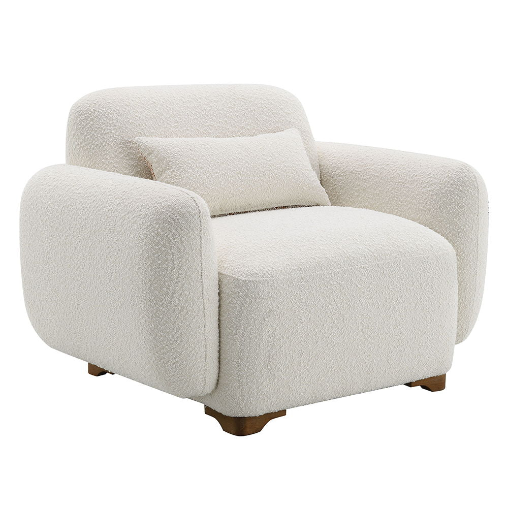 Darius - Chair With Pillow - Beige Boucle - Urban Living Furniture (Los Angeles, CA)