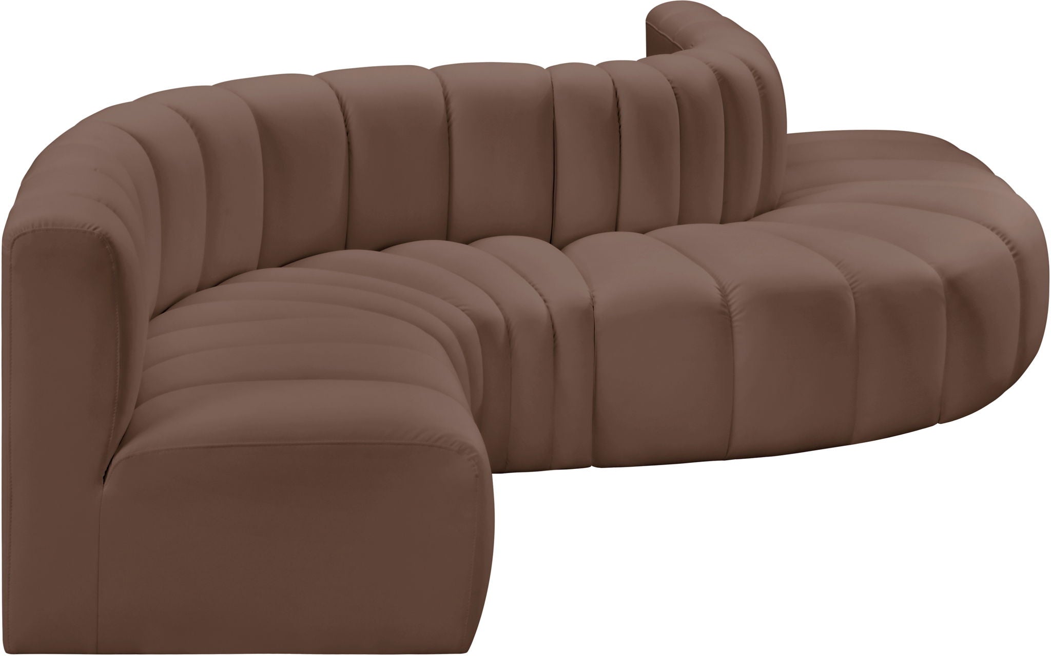 Arc - Faux Leather 6 Piece Curved Modular Sofa - Urban Living Furniture (Los Angeles, CA)