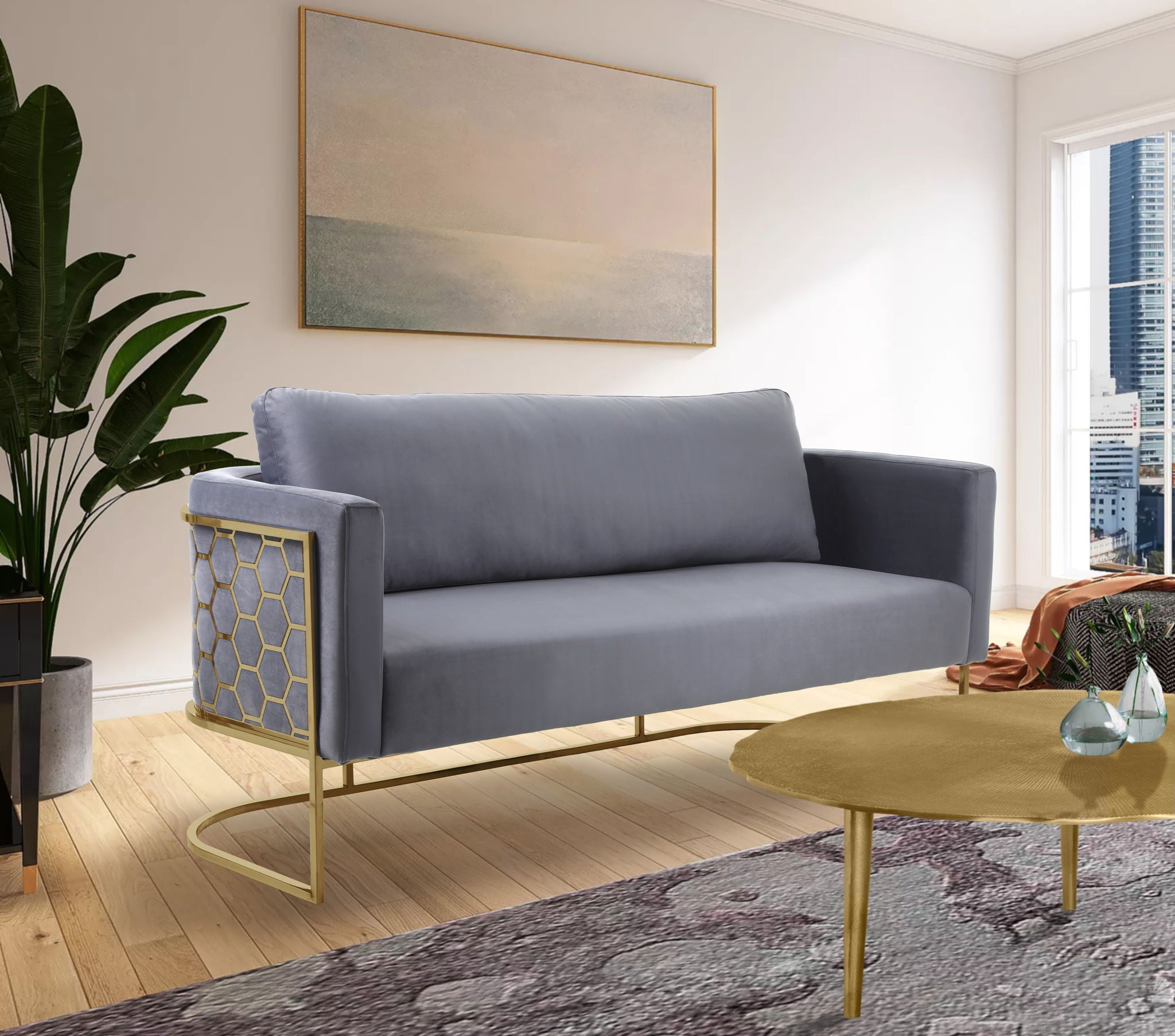 Casa - Sofa with Gold Legs - Urban Living Furniture (Los Angeles, CA)