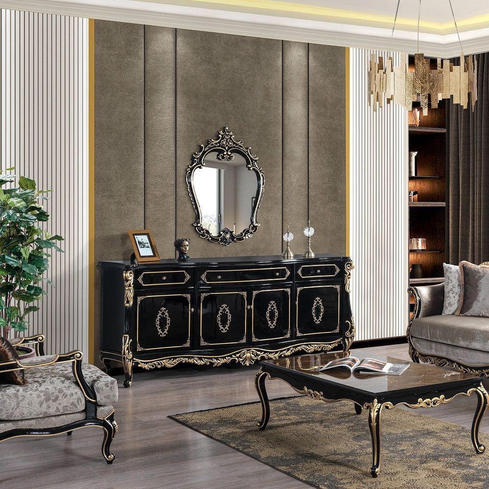 Betria - Mirror - Gold & Black - Urban Living Furniture (Los Angeles, CA)