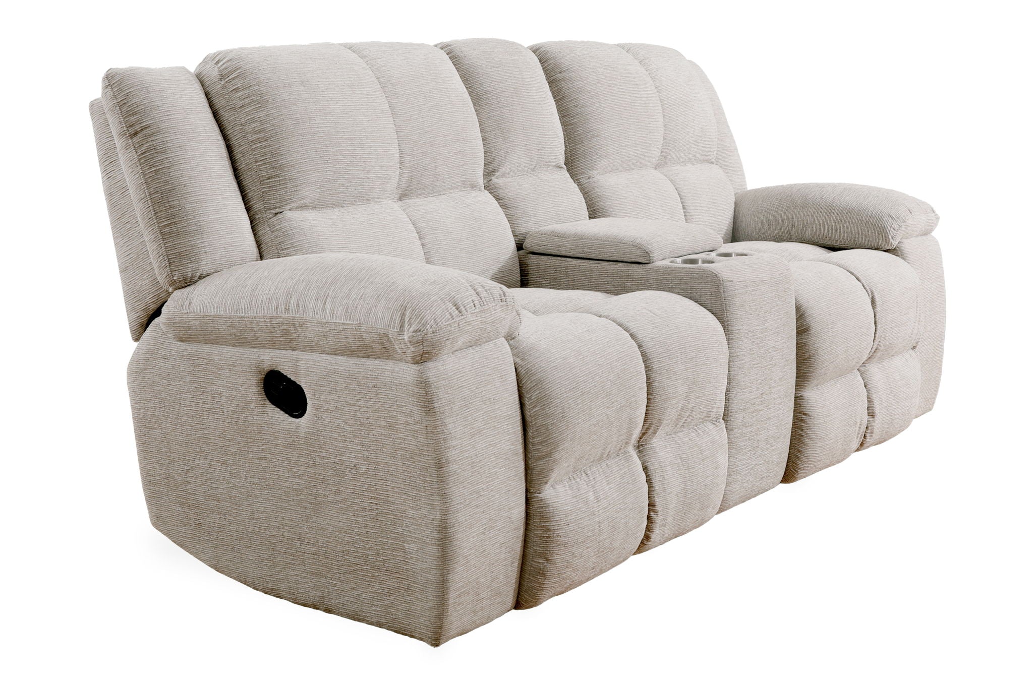Buster - Manual Reclining Console Loveseat - Opal Taupe - Urban Living Furniture (Los Angeles, CA)