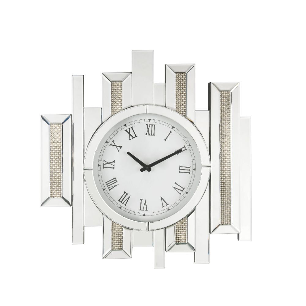 Ornat - 22" Wall Clock - Faux Square Diamonds - Urban Living Furniture (Los Angeles, CA)