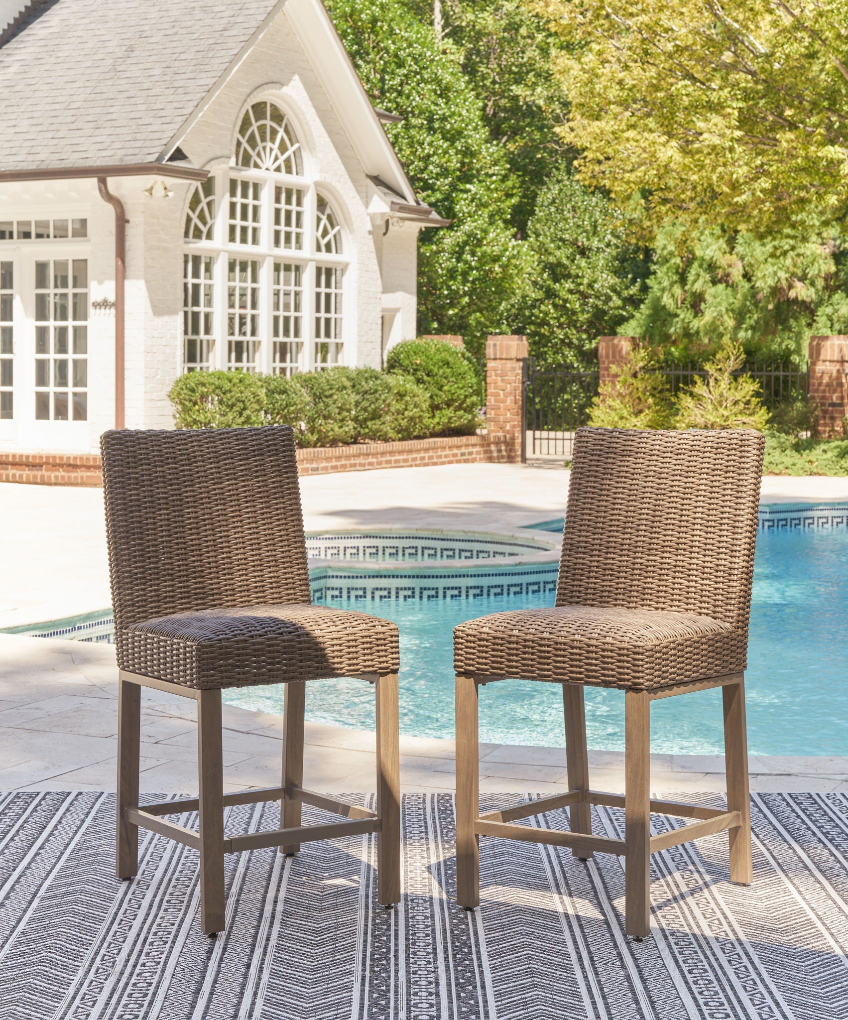 Walton Bridge - Driftwood - Barstool (Set of 2) - Urban Living Furniture (Los Angeles, CA)