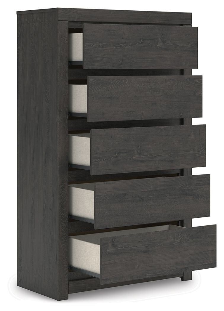 Fraluna - Charcoal - Five Drawer Chest - Urban Living Furniture (Los Angeles, CA)