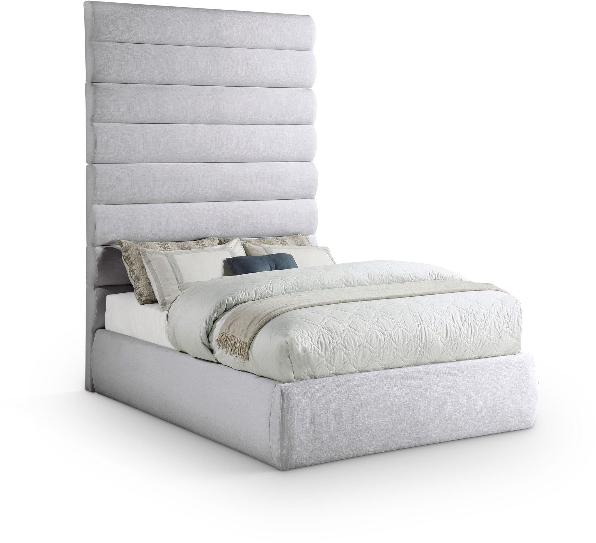 Adam - Linen Fabric Bed With 89" Headboard - Urban Living Furniture (Los Angeles, CA)