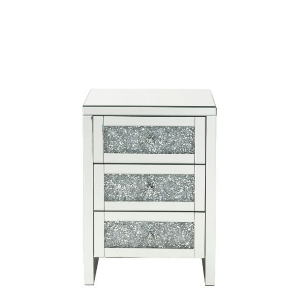 Noralie - 26" Accent Table With Faux Diamonds - Mirrored - Urban Living Furniture (Los Angeles, CA)