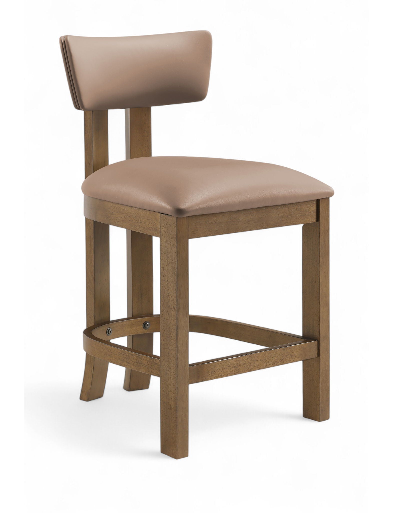 Lavrin - Vegan Leather Upholstered Counter Stool (Set of 2) - Walnut Base - Urban Living Furniture (Los Angeles, CA)