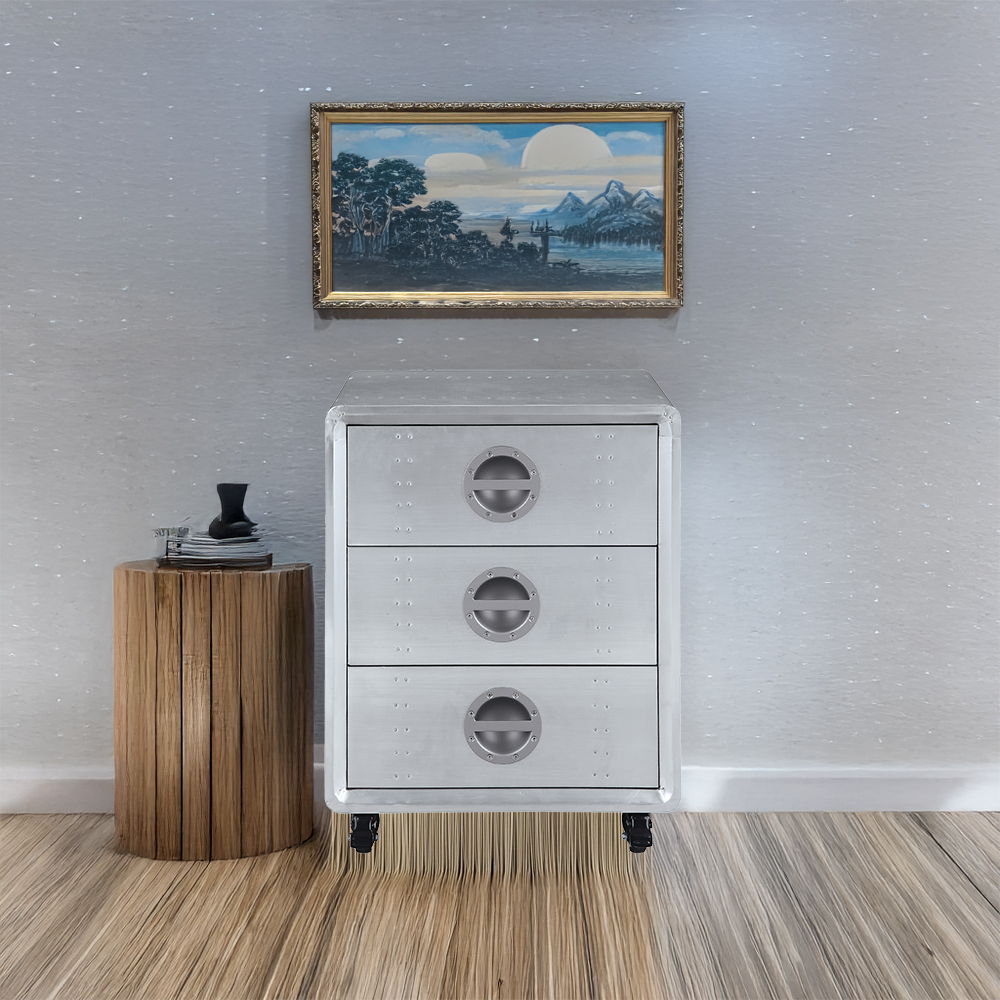 Brancaster - 24" Cabinet - Aluminum - Urban Living Furniture (Los Angeles, CA)