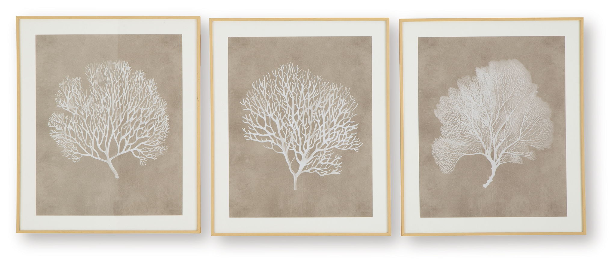 Hendridge - Taupe / White - Wall Art Set (Set of 3) - Urban Living Furniture (Los Angeles, CA)