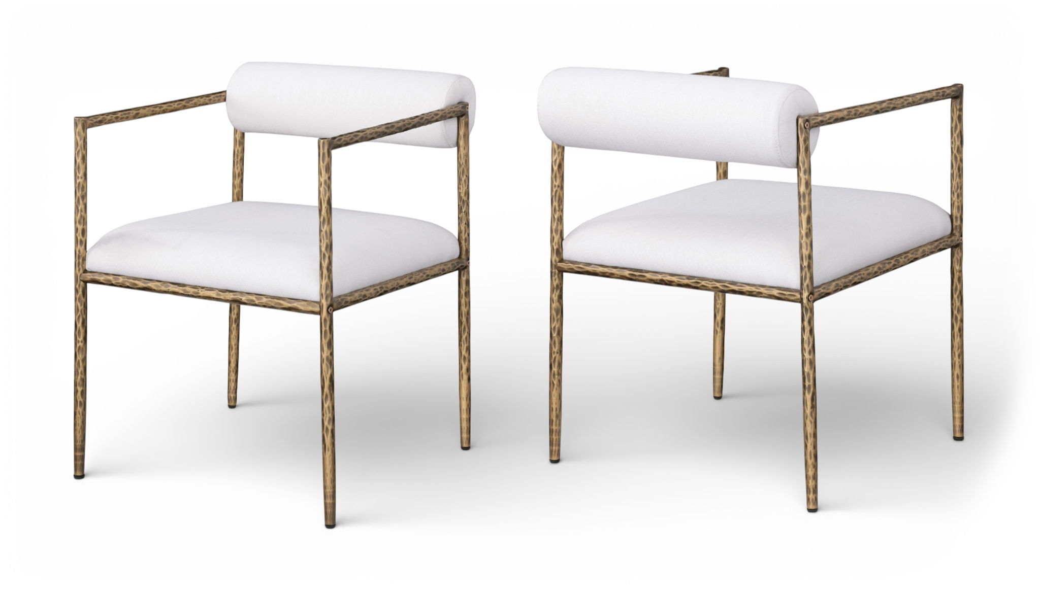 Axis - Linen Textured Cream Fabric Upholstered Dining Chair (Set of 2) - Urban Living Furniture (Los Angeles, CA)