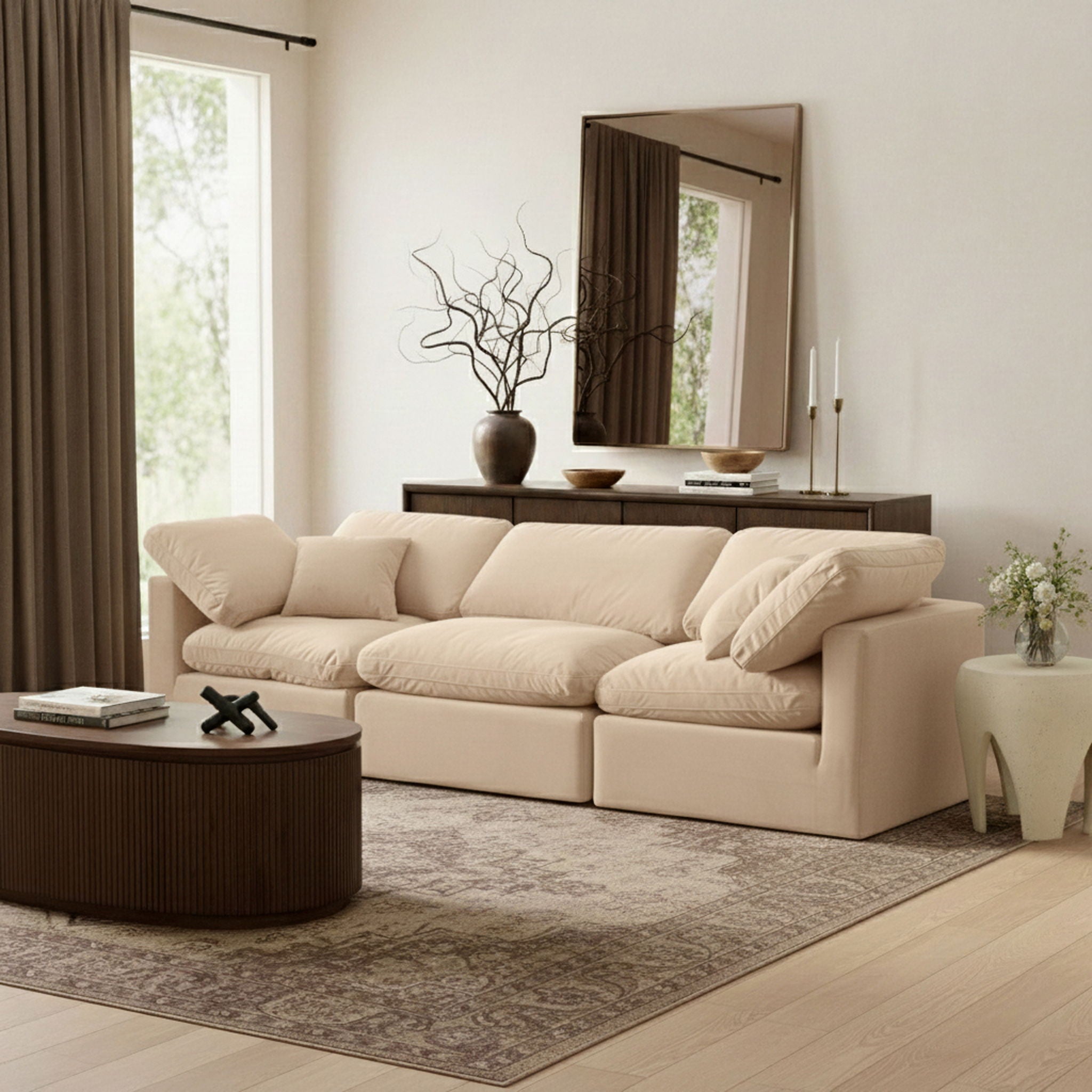 Indulge - Velvet 3 Seat Modular Sofa - Urban Living Furniture (Los Angeles, CA)