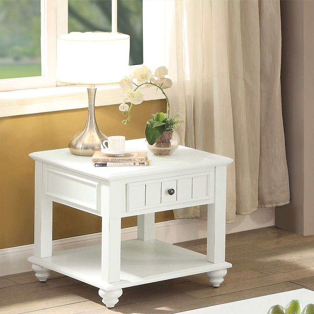 Natesa - End Table - White Washed - Urban Living Furniture (Los Angeles, CA)