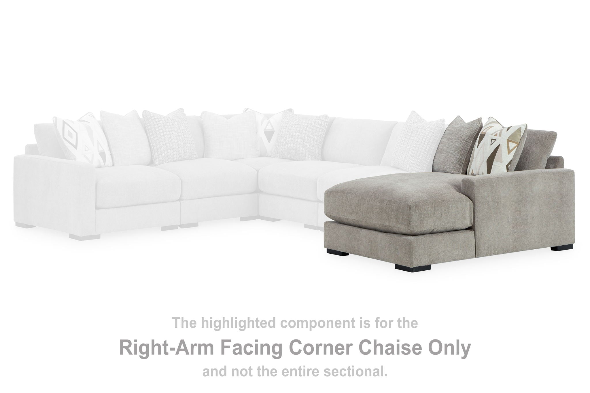 Aslan Court - Pebble - Raf Corner Chaise - Urban Living Furniture (Los Angeles, CA)