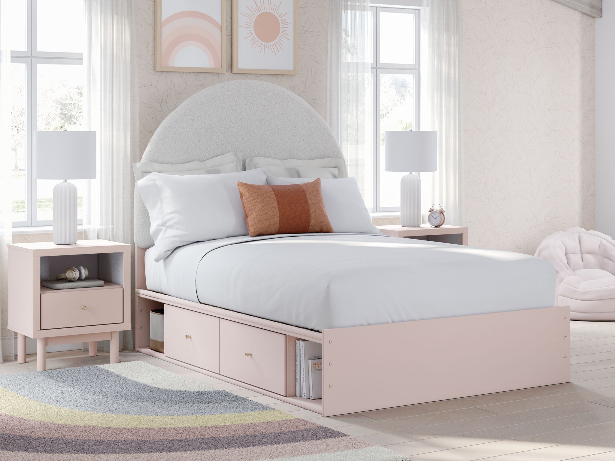 Wistenpine - Upholstered Panel Bed With Storage - Urban Living Furniture (Los Angeles, CA)