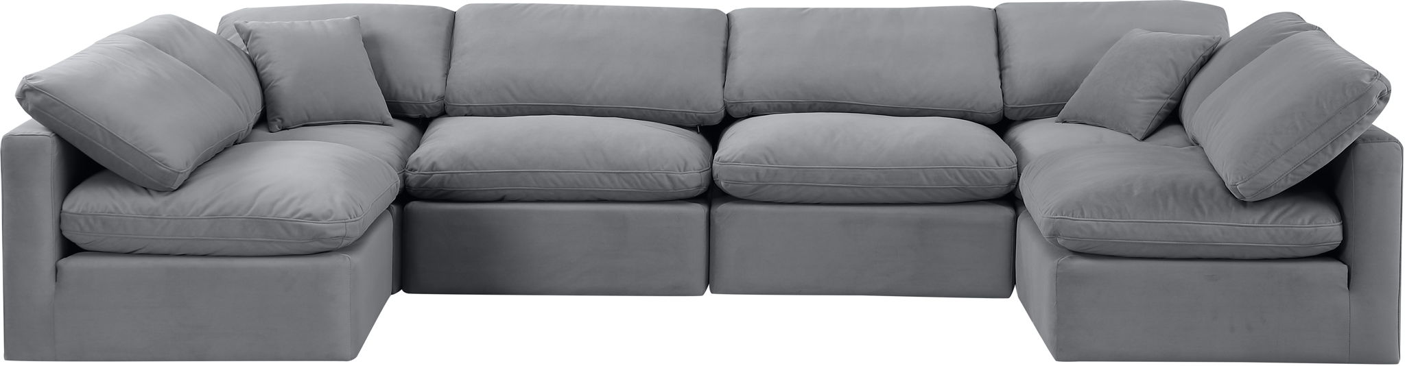 Indulge - Velvet 6 Piece Modular U-Shaped Sectional - Urban Living Furniture (Los Angeles, CA)