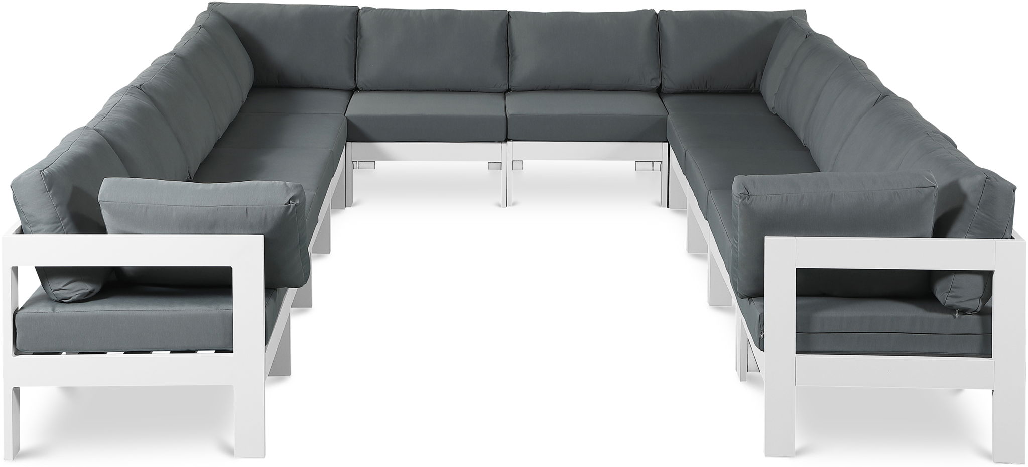 Nizuc - Outdoor Patio 12 Piece Modular Sectional With White Frame - Urban Living Furniture (Los Angeles, CA)