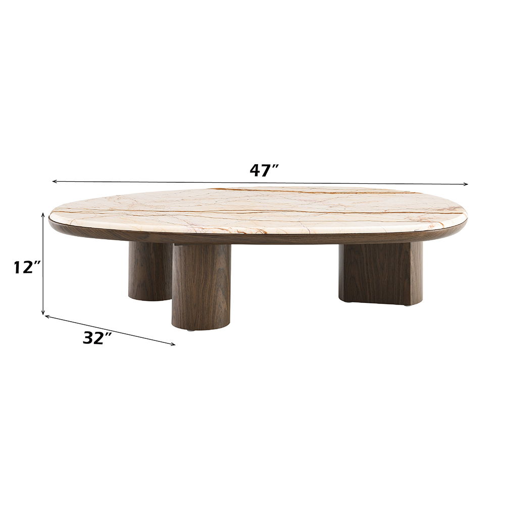 Haidar - Table With Marble Top - Urban Living Furniture (Los Angeles, CA)