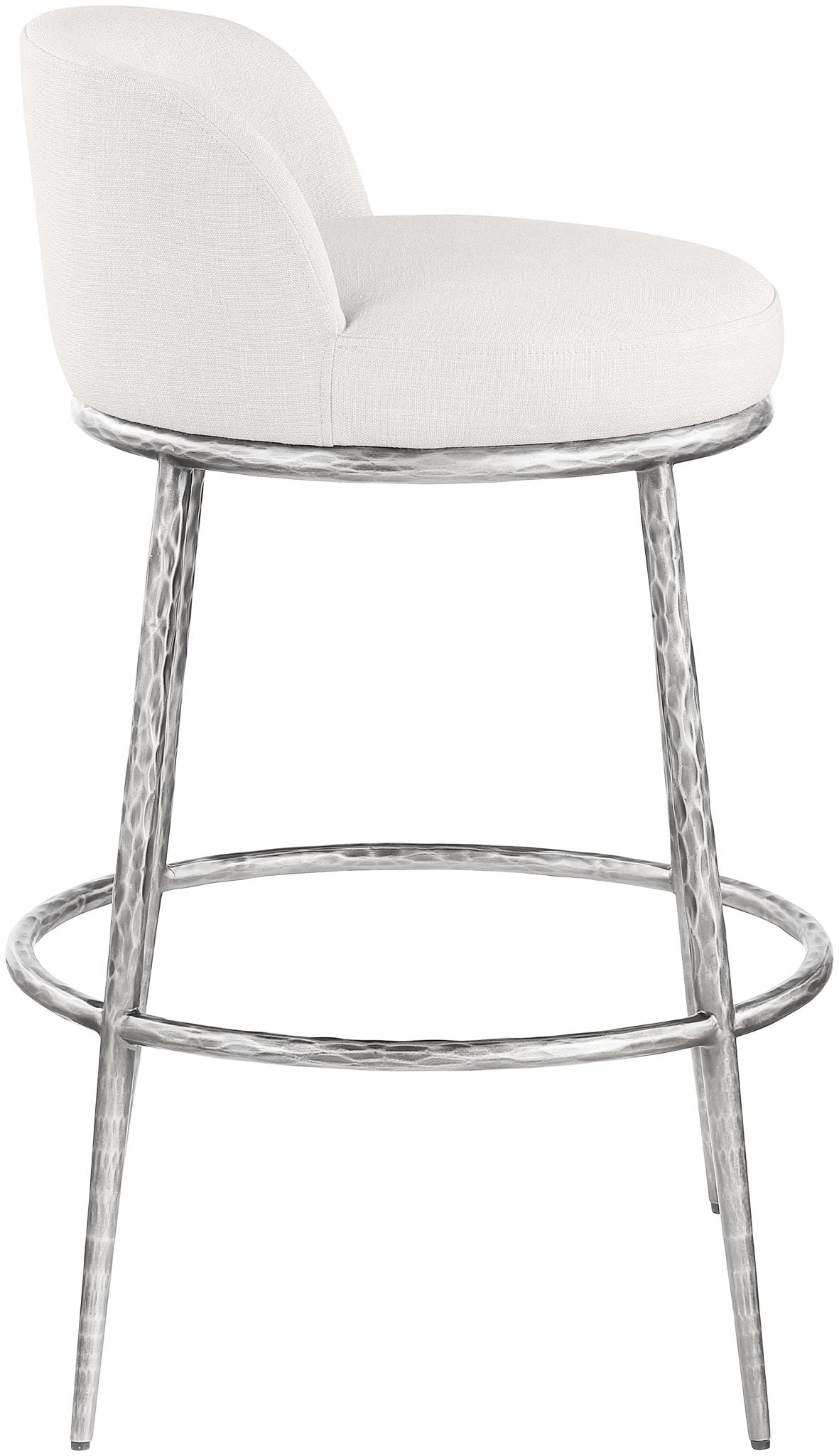 Ferro - Performance Fabric Upholstered Bar Stool - Antique Silver - Urban Living Furniture (Los Angeles, CA)