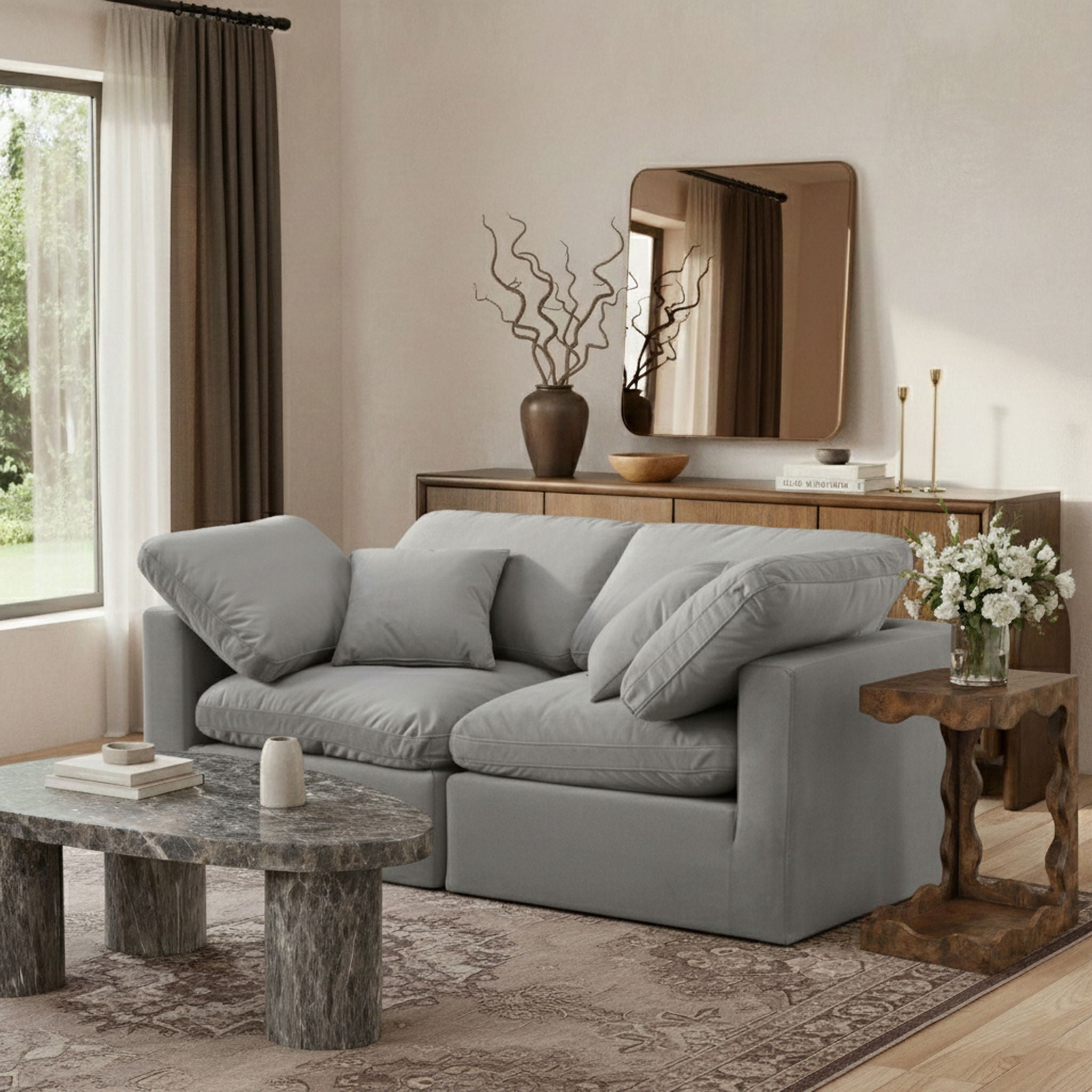 Indulge - Velvet 2 Seat Modular Sofa - Urban Living Furniture (Los Angeles, CA)