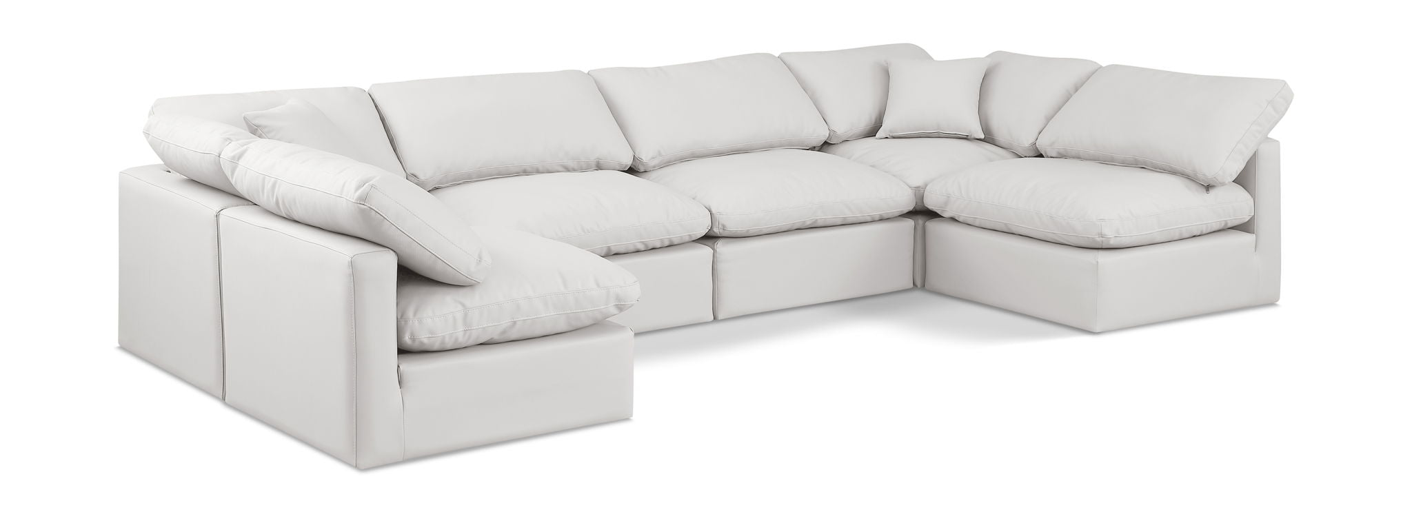 Indulge - Faux Leather 6 Piece Modular U-Shaped Sectional - Urban Living Furniture (Los Angeles, CA)