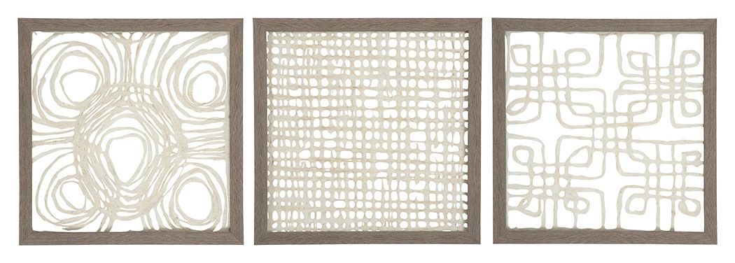 Odella - Cream / Taupe - Wall Decor Set (Set of 3) - Urban Living Furniture (Los Angeles, CA)
