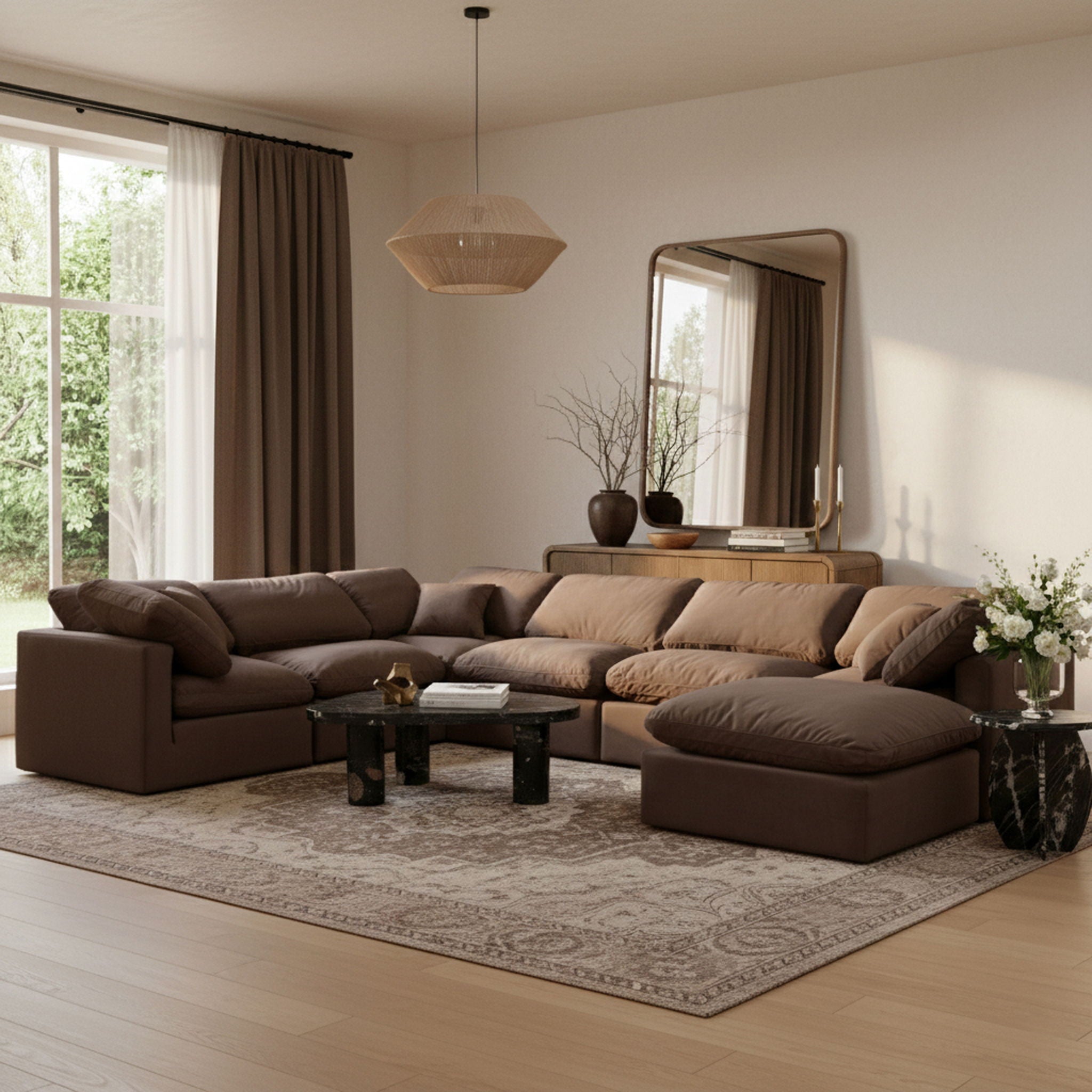 Indulge - Velvet 7 Piece Modular Sectional - Urban Living Furniture (Los Angeles, CA)
