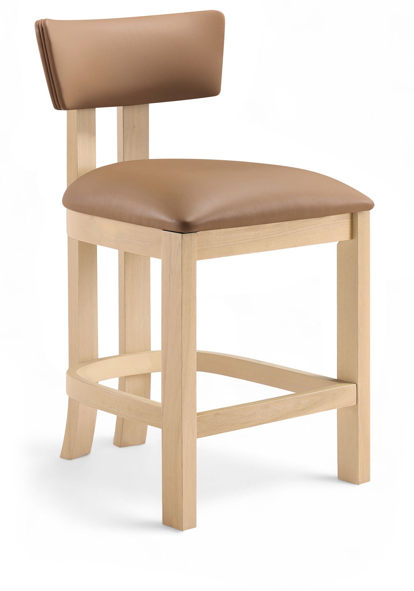Lavrin - Vegan Leather Counter Stool (Set of 2) - Natural Base - Urban Living Furniture (Los Angeles, CA)