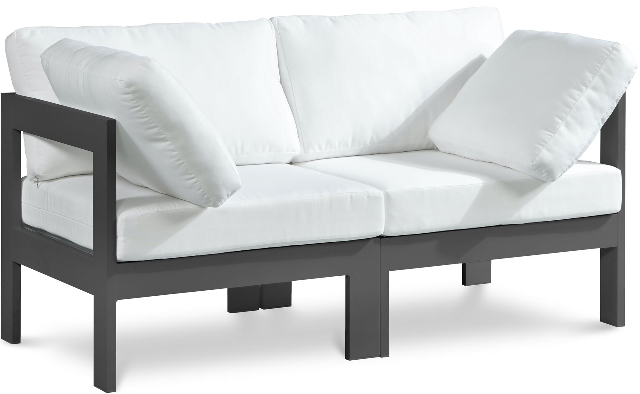 Nizuc - Outdoor Patio 2 Seat Modular Sofa With Gray Frame - Urban Living Furniture (Los Angeles, CA)