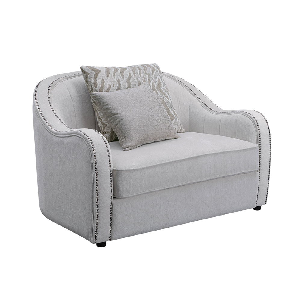 Mahler - Chair With 2 Pillows - Beige Linen - Urban Living Furniture (Los Angeles, CA)