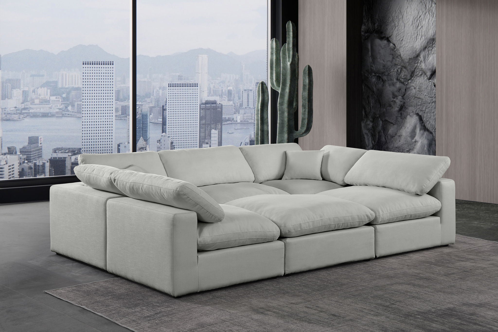 Comfy - 6 Piece Linen Sectional - Urban Living Furniture (Los Angeles, CA)