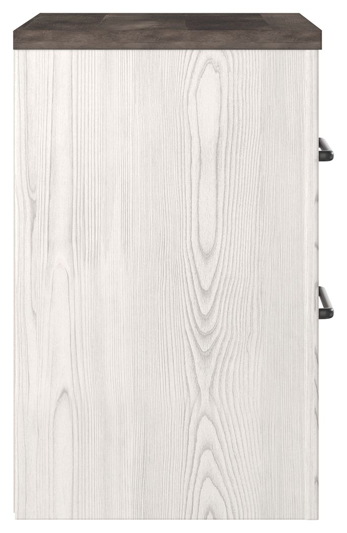 Gerridan - Two Drawer Night Stand - White / Gray - Urban Living Furniture (Los Angeles, CA)