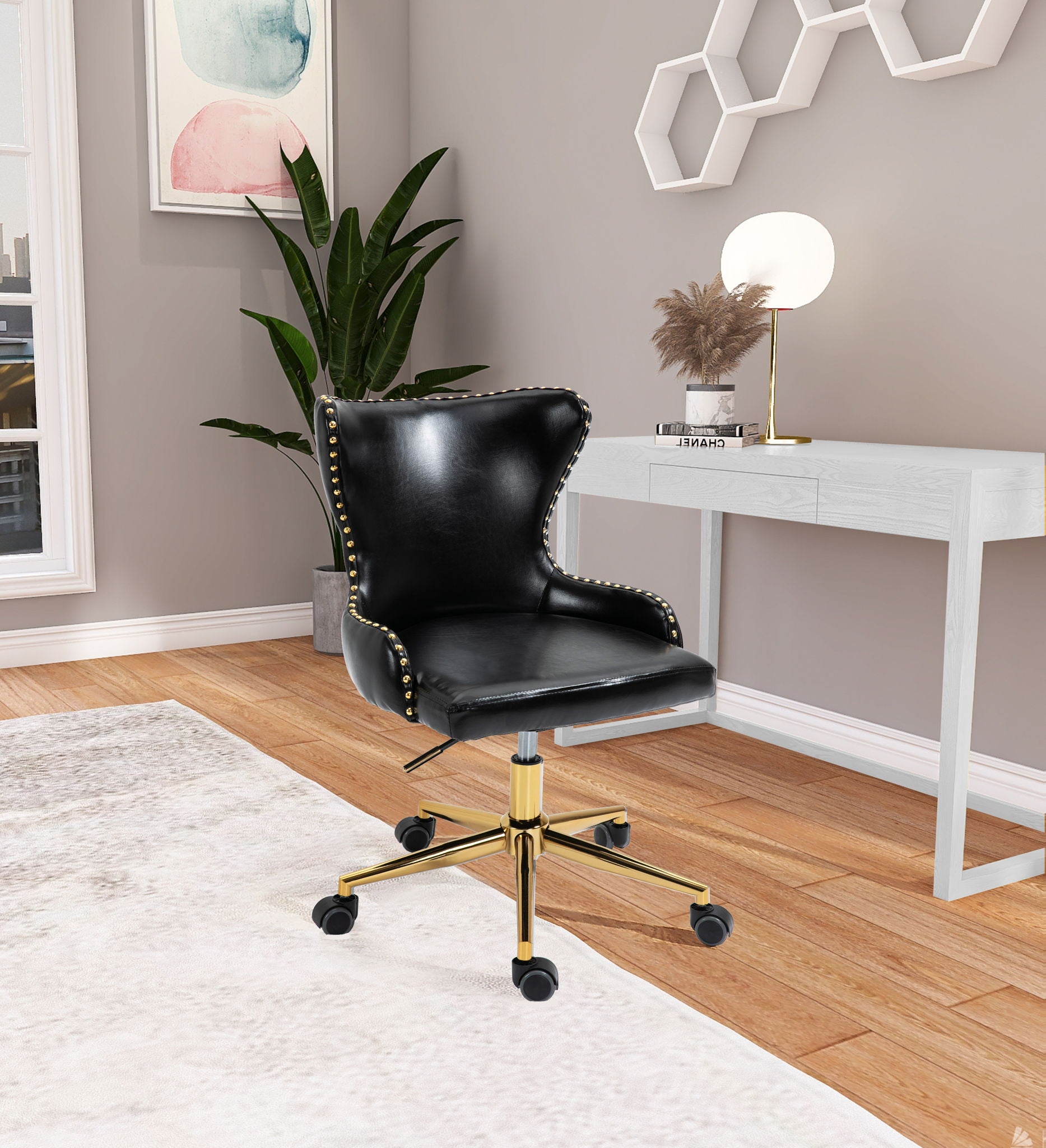 Hendrix - Office Chair with Gold Legs - Urban Living Furniture (Los Angeles, CA)