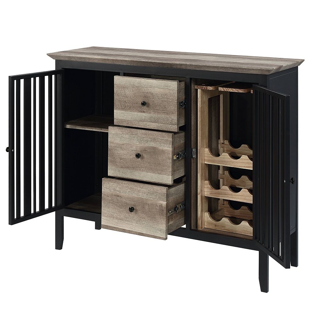 Zudora - Server - Antique Oak & Sandy Black - Urban Living Furniture (Los Angeles, CA)
