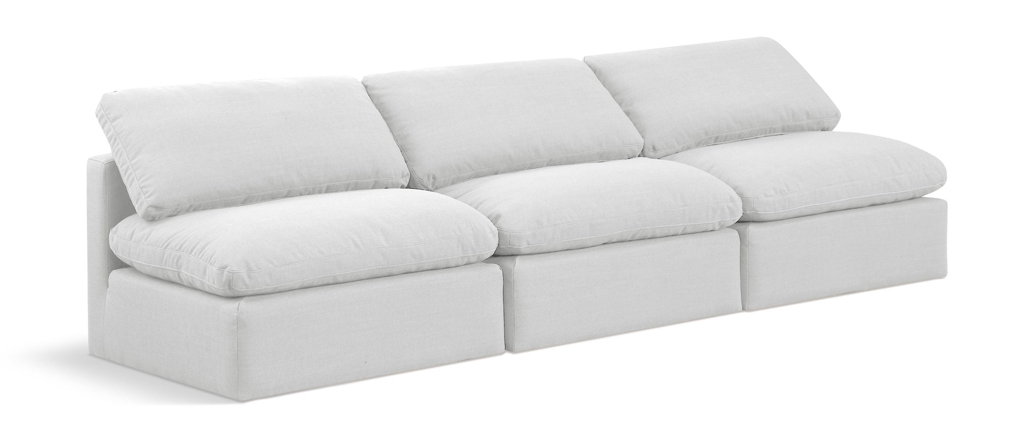 Indulge - Linen 3 Seat Modular Armless Sofa - White - Urban Living Furniture (Los Angeles, CA)