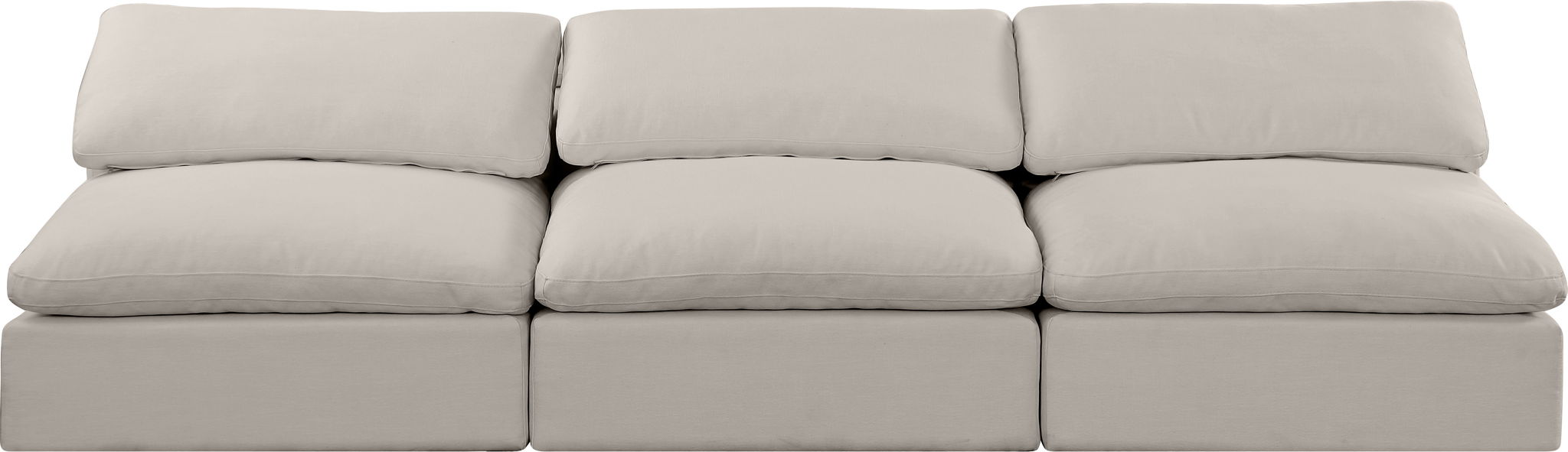Comfy - Linen Modular Armless Sofa 3 Seats - Urban Living Furniture (Los Angeles, CA)