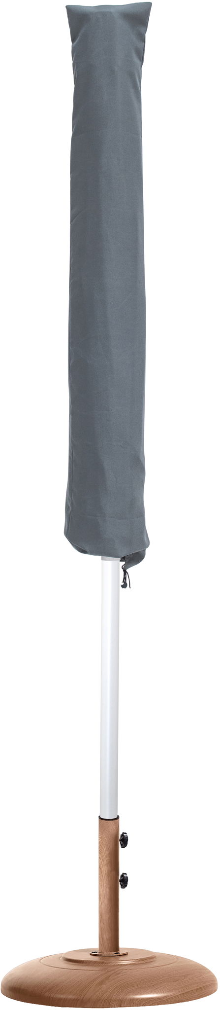 Fiji - Aluminum Patio Umbrella With Round Teak And White Base - Urban Living Furniture (Los Angeles, CA)