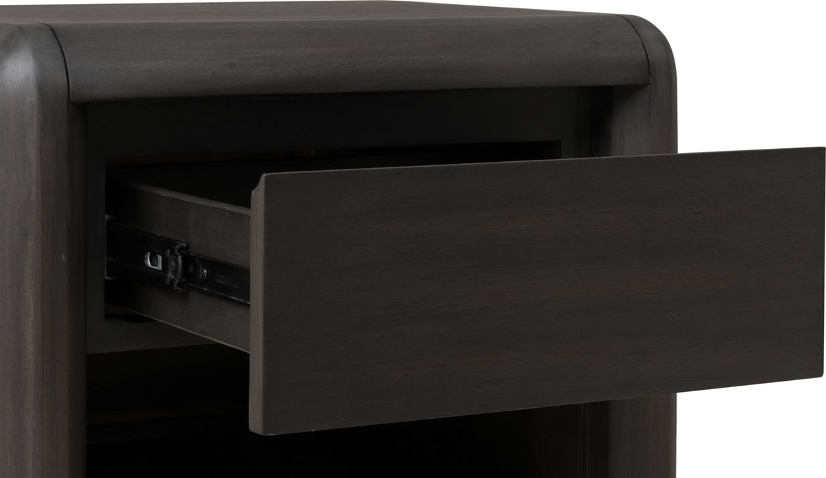 Xolani - One Drawer Acacia Wood Nightstand - Jaguar