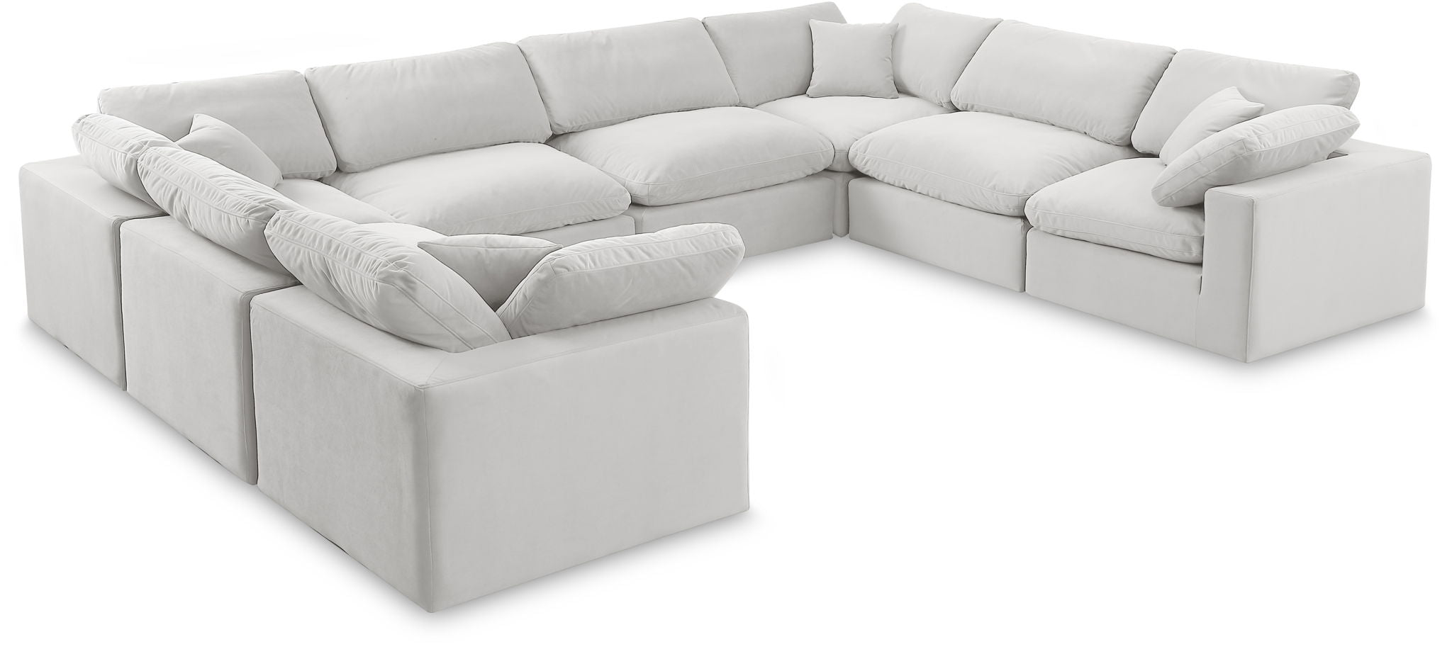 Comfy - 8 Piece Velvet Modular Sectional - Urban Living Furniture (Los Angeles, CA)