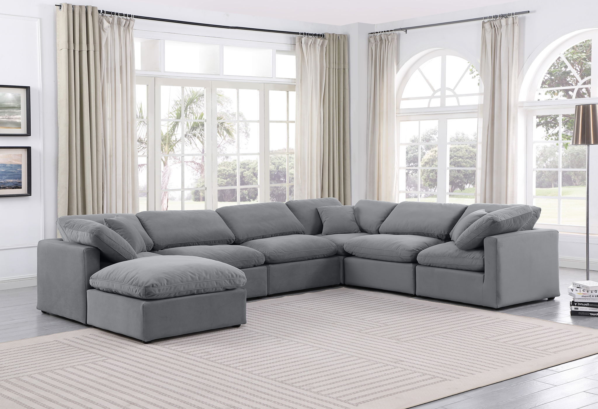 Indulge - Velvet 7 Piece Modular Sectional - Urban Living Furniture (Los Angeles, CA)