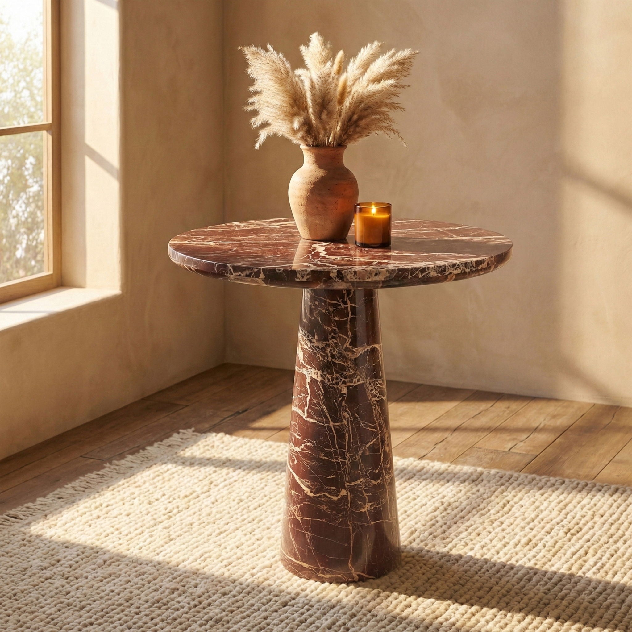 Fontelina - 30" Genuine Marble Bistro Dining Table - Urban Living Furniture (Los Angeles, CA)