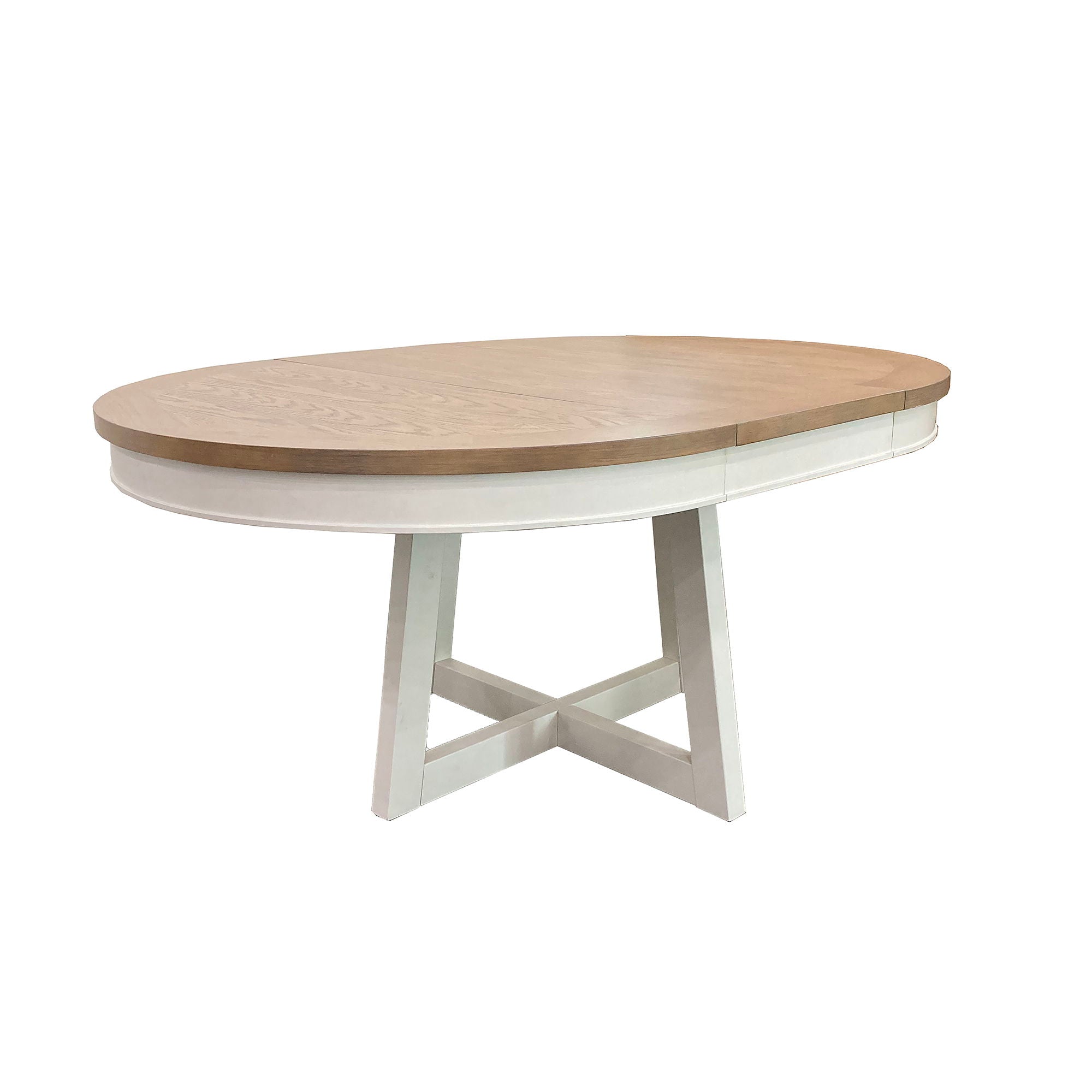Americana Modern Dining - 48 - 66" Round Dining Table And 4 Barrel Chairs - Cotton - Urban Living Furniture (Los Angeles, CA)