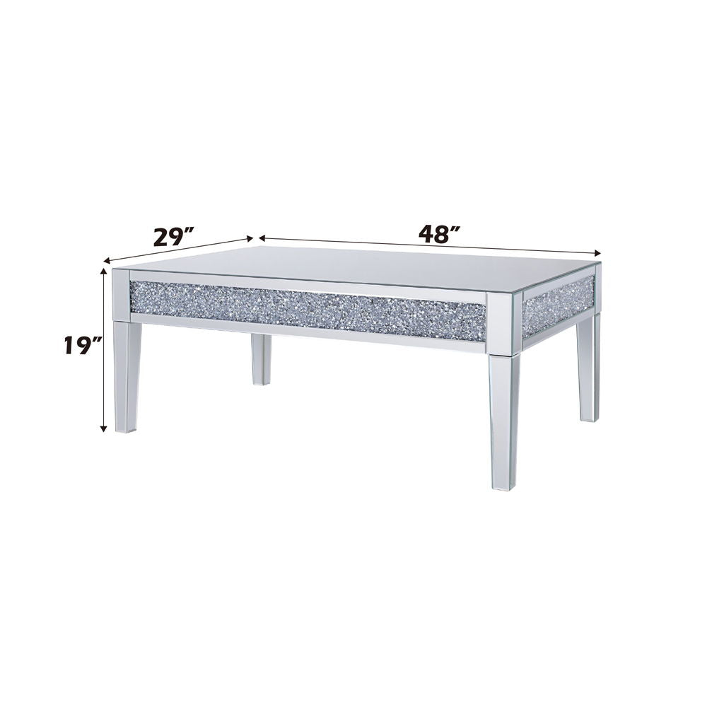 Noralie - Coffee Table - Mirrored & Faux Diamonds - Glass - Urban Living Furniture (Los Angeles, CA)
