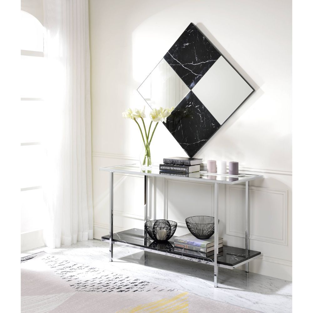 Angwin - Accent Mirror - Mirrored & Faux Marble Top - Urban Living Furniture (Los Angeles, CA)