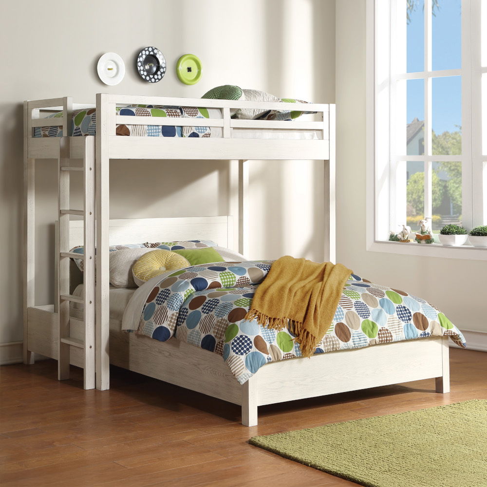 Celerina - Twin Loft Bed - Weathered White - Urban Living Furniture (Los Angeles, CA)